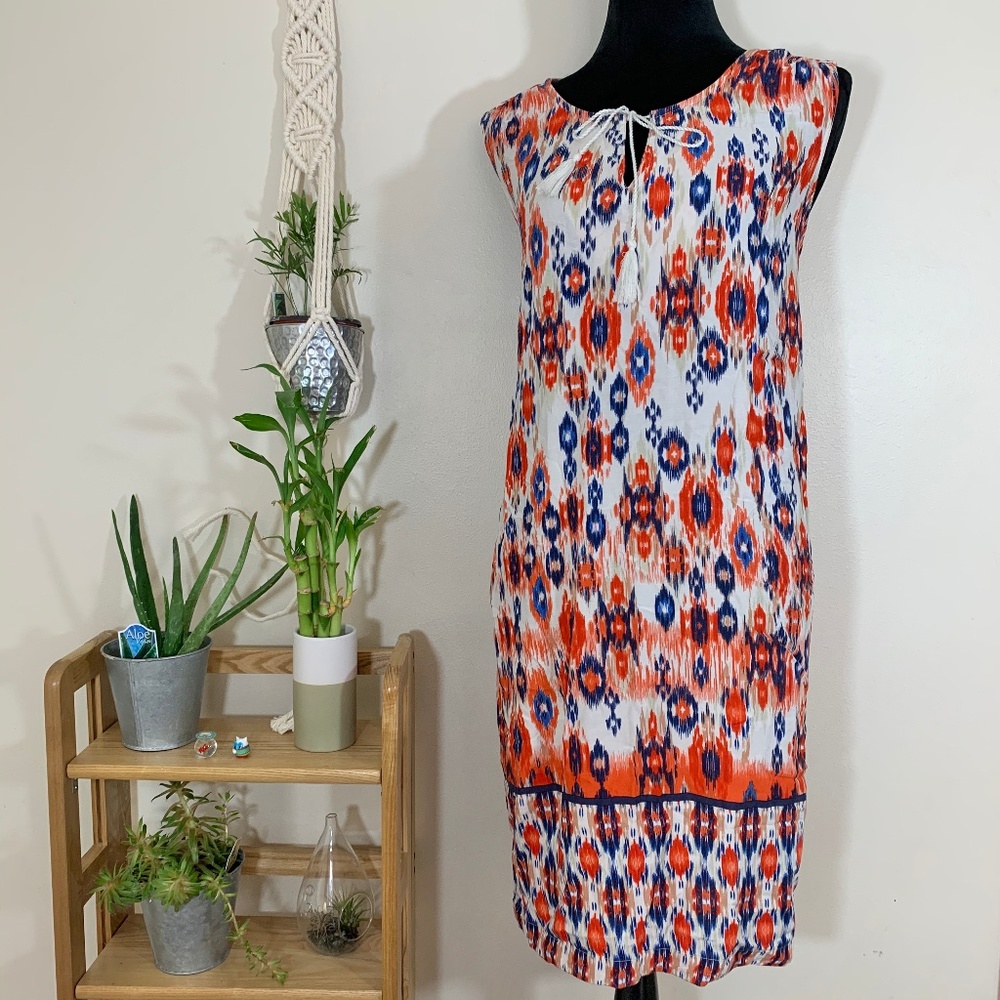 BLL New York Aztec pattern sleeveless dress 2X